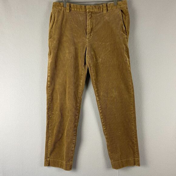 Brooks Brothers Clark Fit Corduroy Pants Mens 38x32 (36x30) Tan Classic - Picture 1 of 15